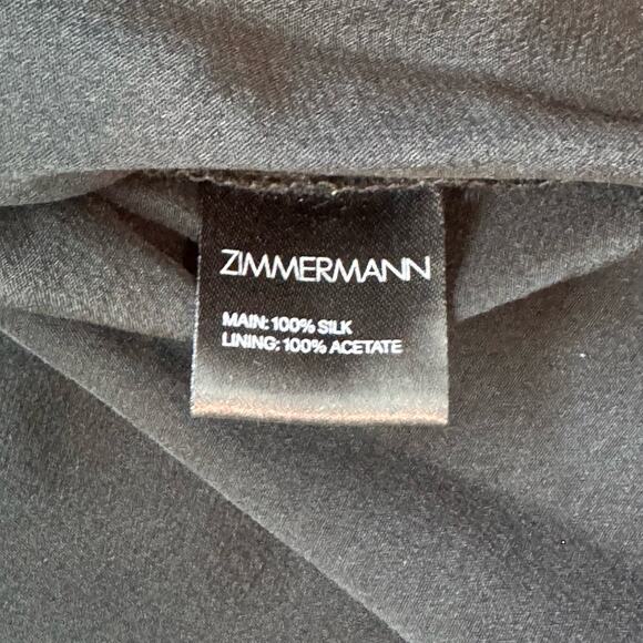 Zimmermann Sueded Draped Silk Halter Neck Cocktail Dress Size 2 Black Pleated - Picture 8 of 10